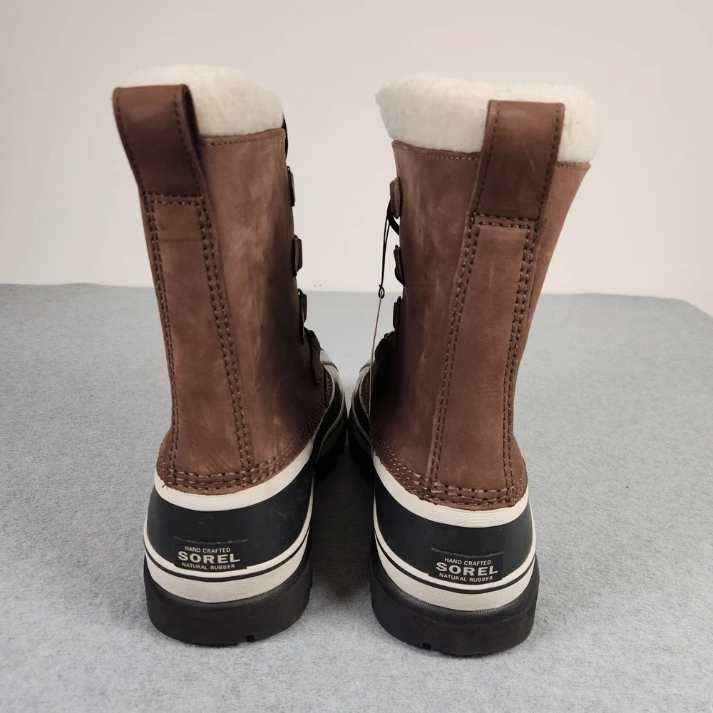 Sorel Caribou Boots Mens 11.5 Brown Leather Waterproof Insulated NM1000-238